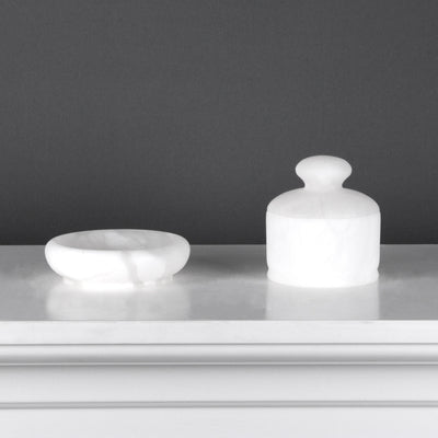 Solid Alabaster Accessory Holders