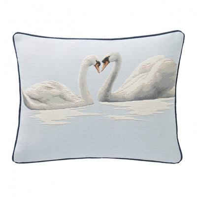 Two Swans on the Lake Cushion