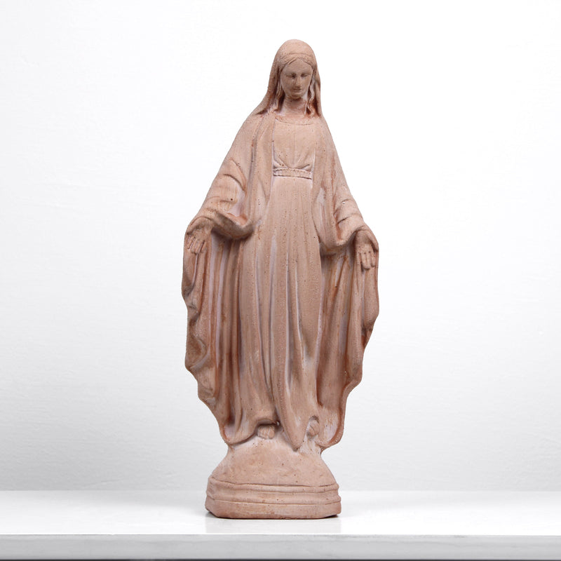 Virgin Mary Garden Statue Terracotta (Small)