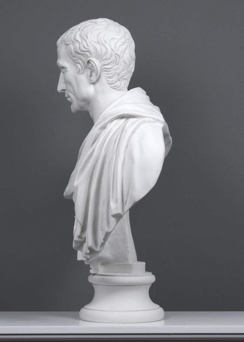 Julius Caesar Bust Sculpture (in Toga)