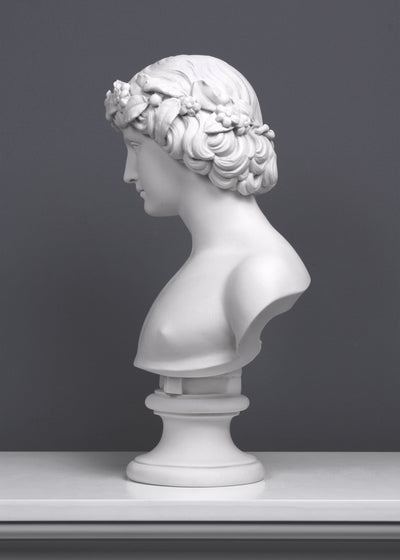 Antinous with Bacchic Wreath Bust Sculpture