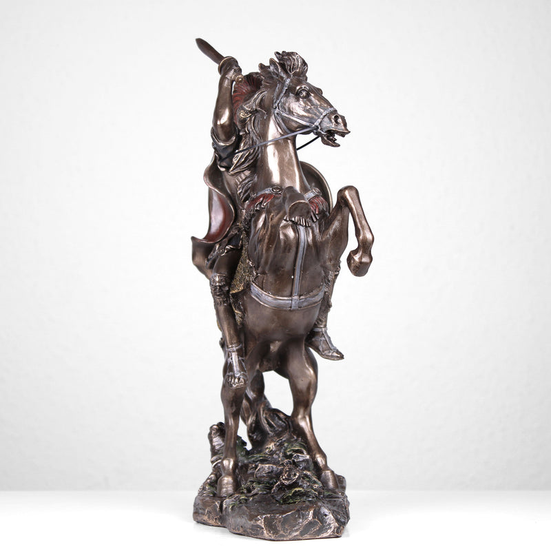 Alexander The Great on Horse Statue (Cold Cast Bronze Sculpture)