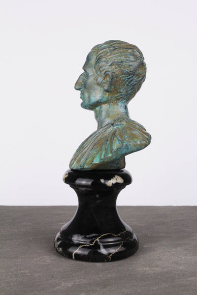 Julius Caesar Bust (Green Bronze)