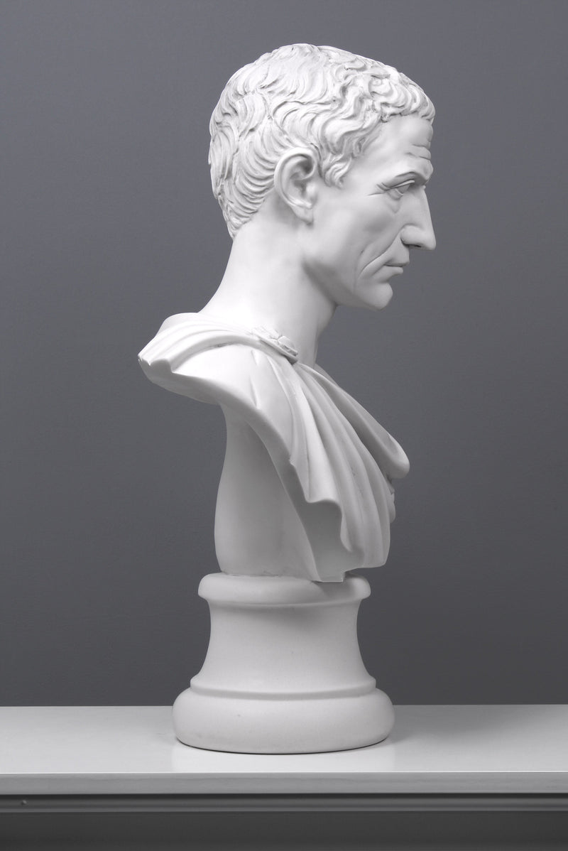 Julius Caesar Bust Sculpture - Roman Emperor - Marble Sculpture