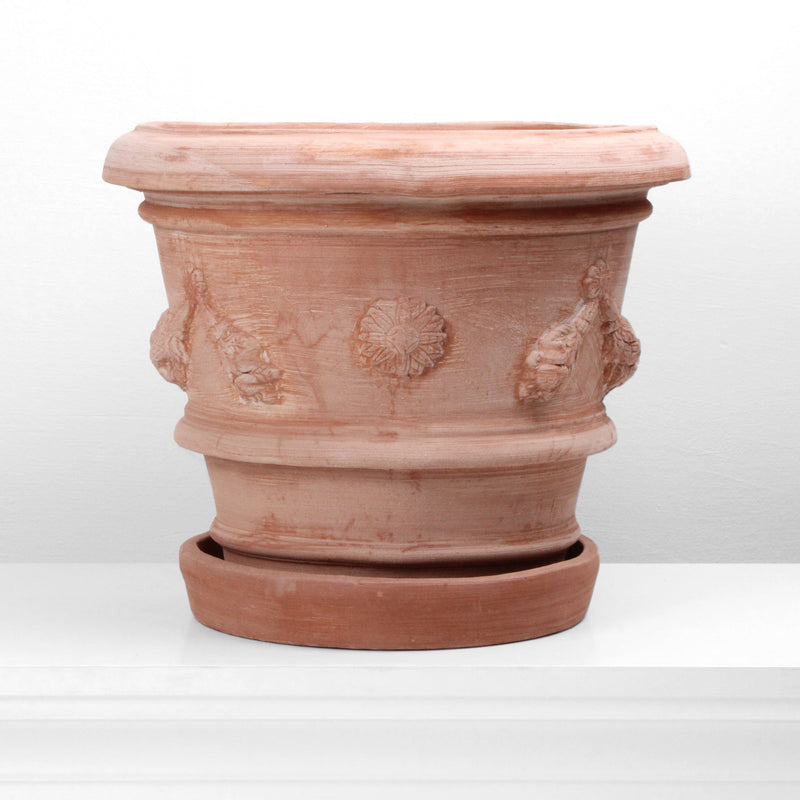 terracotta plant saucer Large Terracotta Plant Saucer orange garden outdoor decor handmade