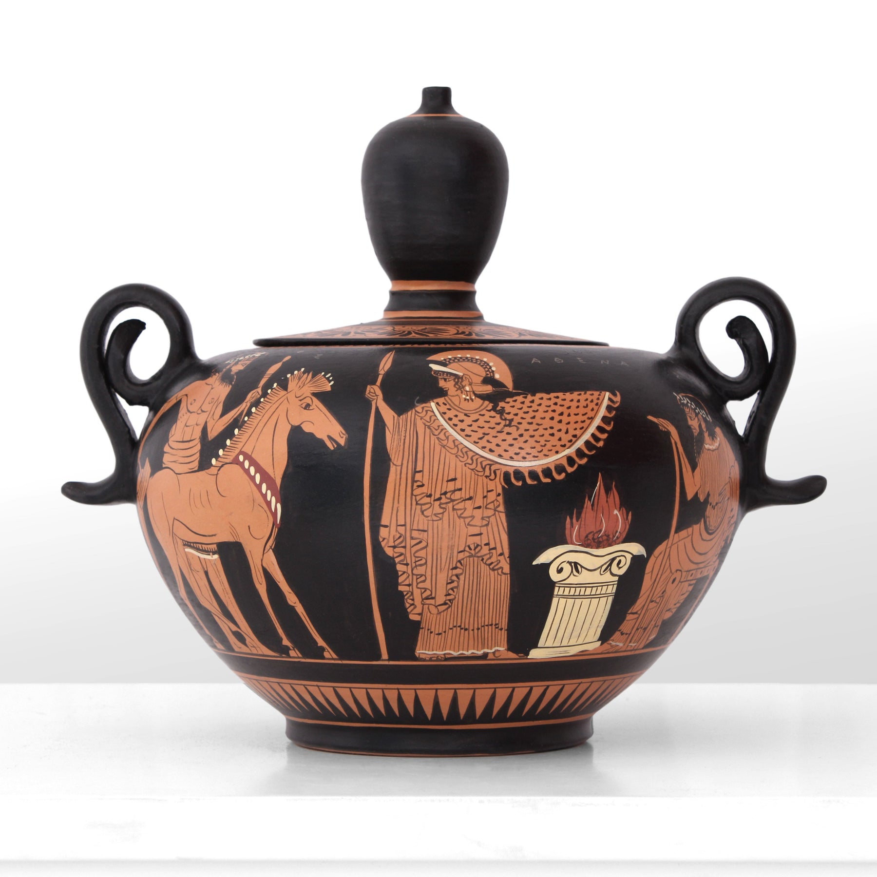 Red Figure Ware Ancient Greek Red-Figure Fontaniera Vase pottery handmade Greece – The ...