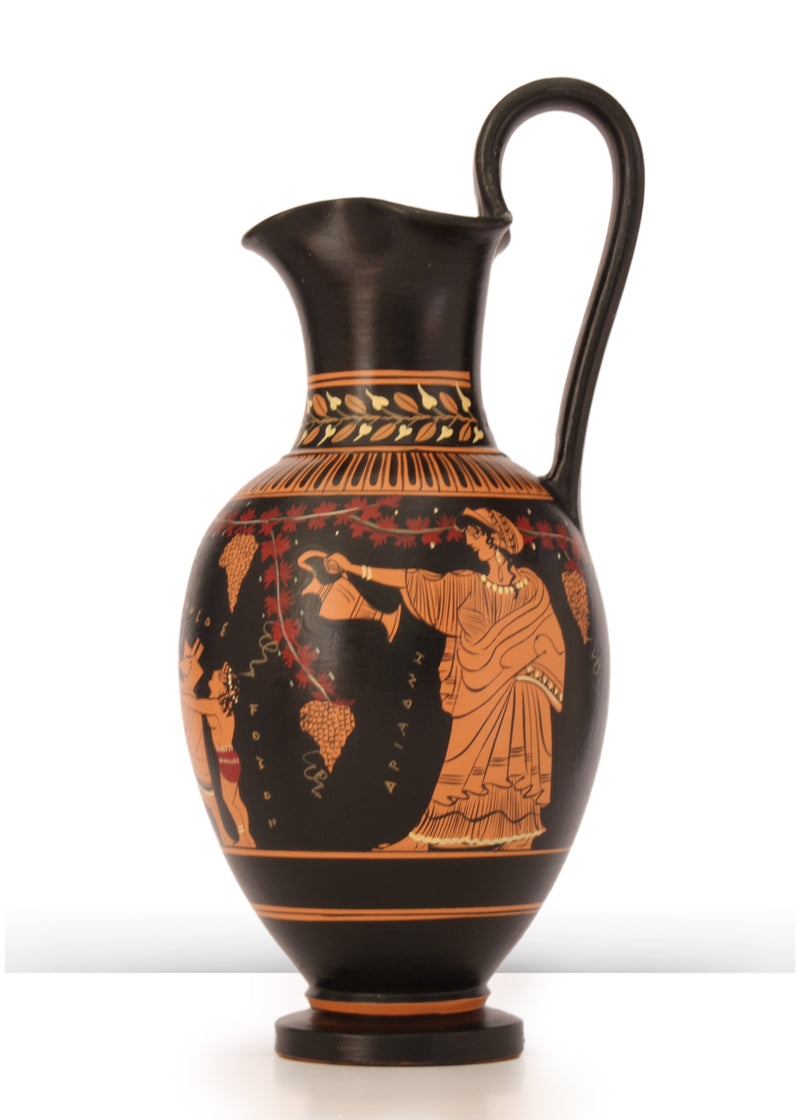 Ancient Greek Red-Figure Vase with Dionysus Pottery - The Ancient Home