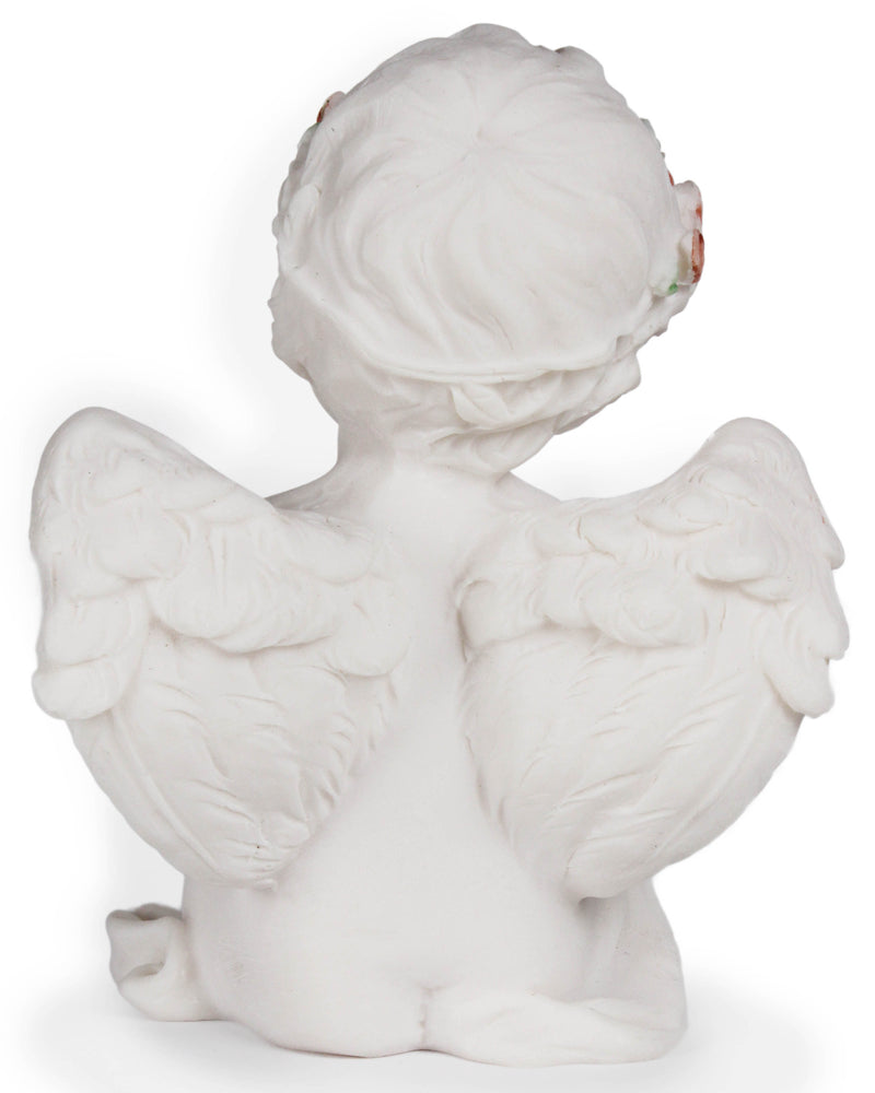 Angel Sculpture Sitting Cupid Child Gifts for Women Girls Peresent Decor for Mother&