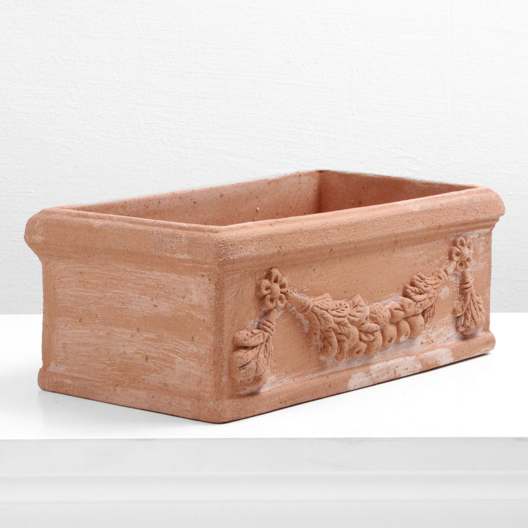 Small Rectangle Terracotta Planter orange garden outdoor decor – The  Ancient Home