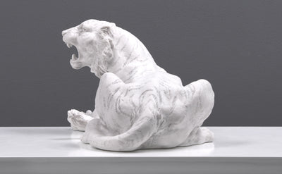 Tiger, Lying and Roaring Statue (Small)