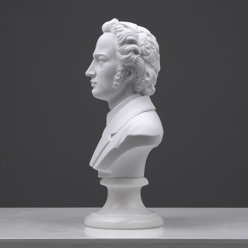 Chopin Bust Sculpture (Small) marble statue Italian luxury home decor ...