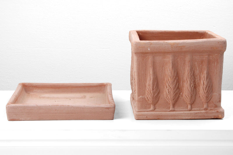 Small Terracotta Square Saucer
