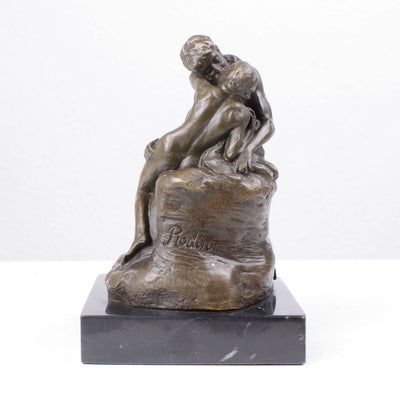 The Kiss Sculpture (Loving Couple by Rodin - Hot Cast Bronze Statue)