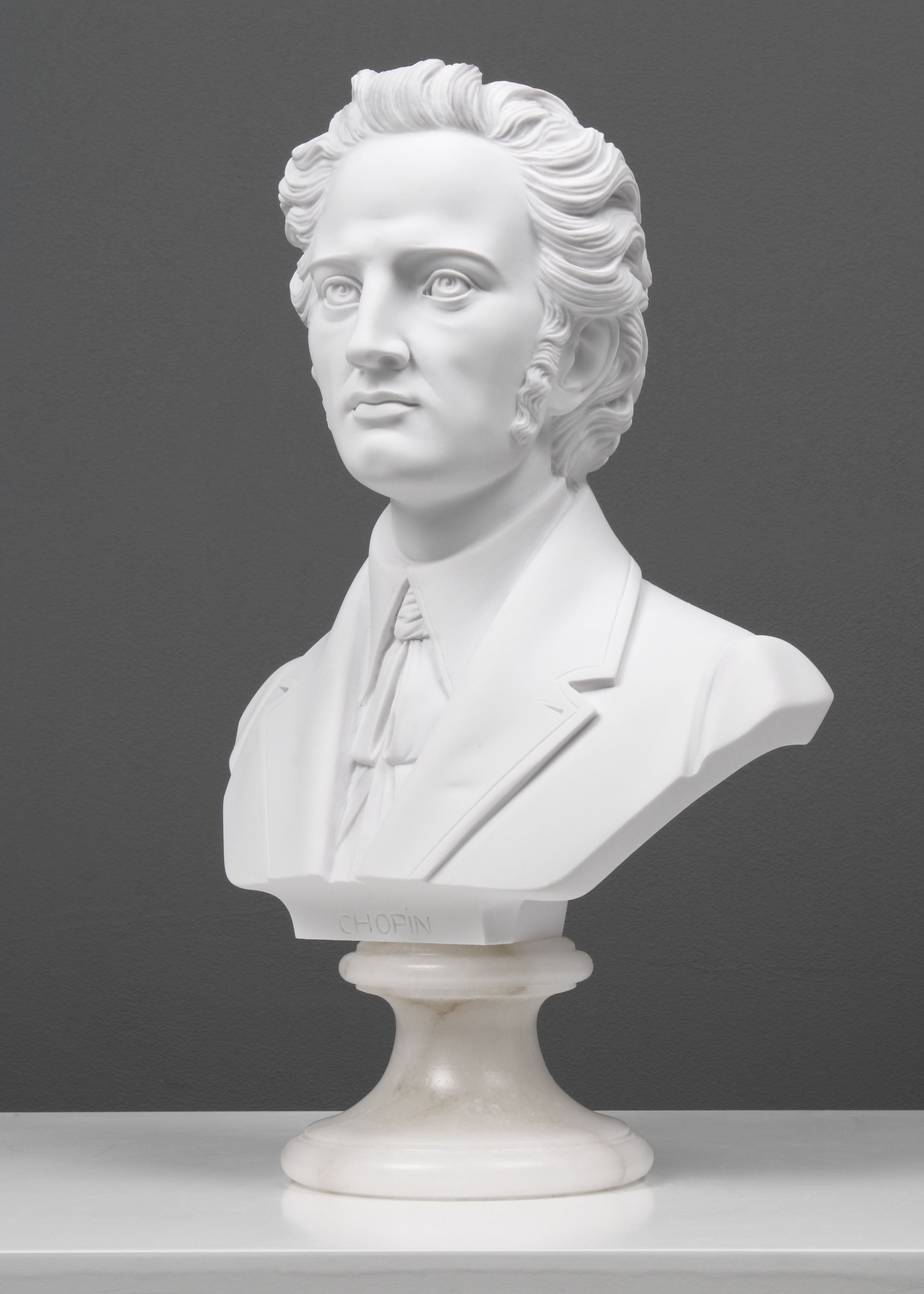 Musicians Bust of Chopin With Alabaster Base -  Sweden