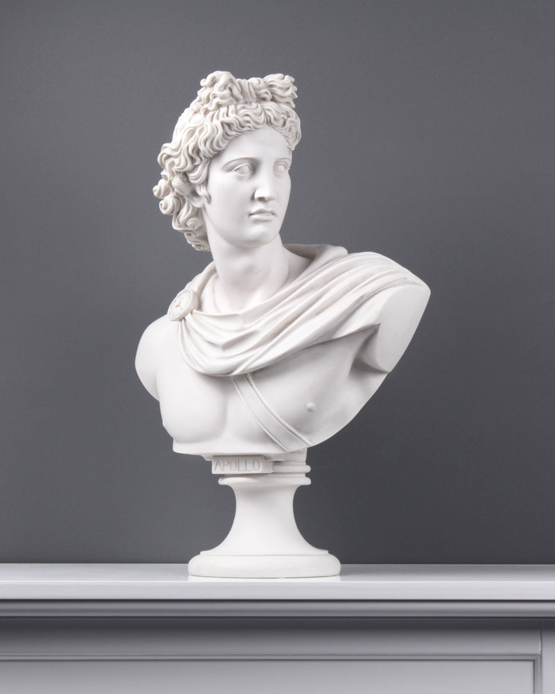 Apollo Bust Sculpture (Large) The Ancient Home marble statue greek