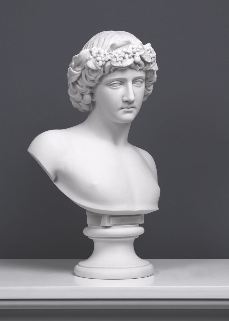 Antinous with Bacchic Wreath Bust Sculpture