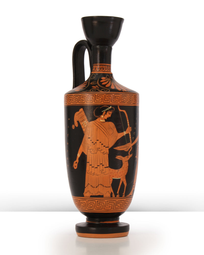 Ancient Greek Red-Figure Lekythos with Artemis and Apollo Pottery - The Ancient Home