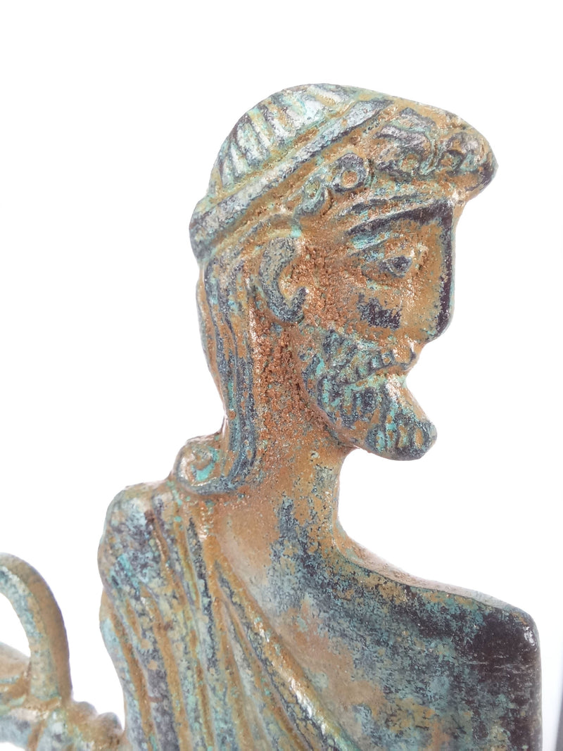 Asclepius Statue Bronze - God of Medicine