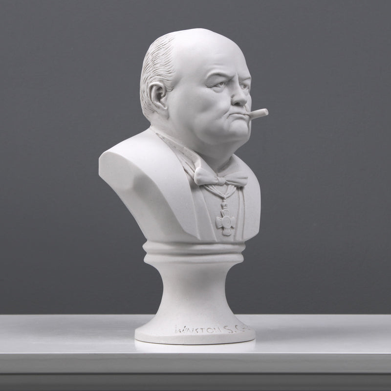 Bust of Winston Churchill with Cigar
