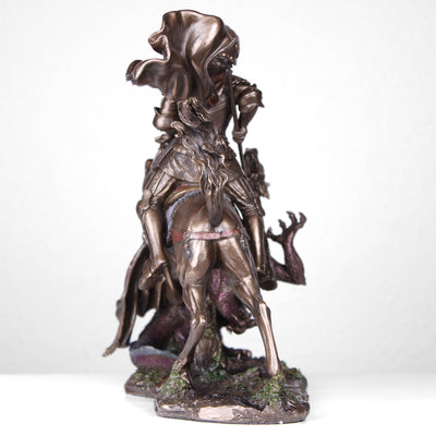 Saint George Killing the Dragon Statue (Cold Cast Bronze Sculpture)