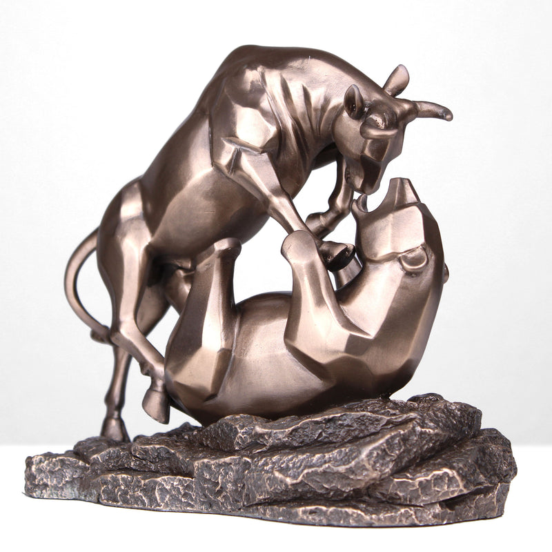 Wall Street Bull and Bear Statue (Cold Cast Bronze Sculpture)