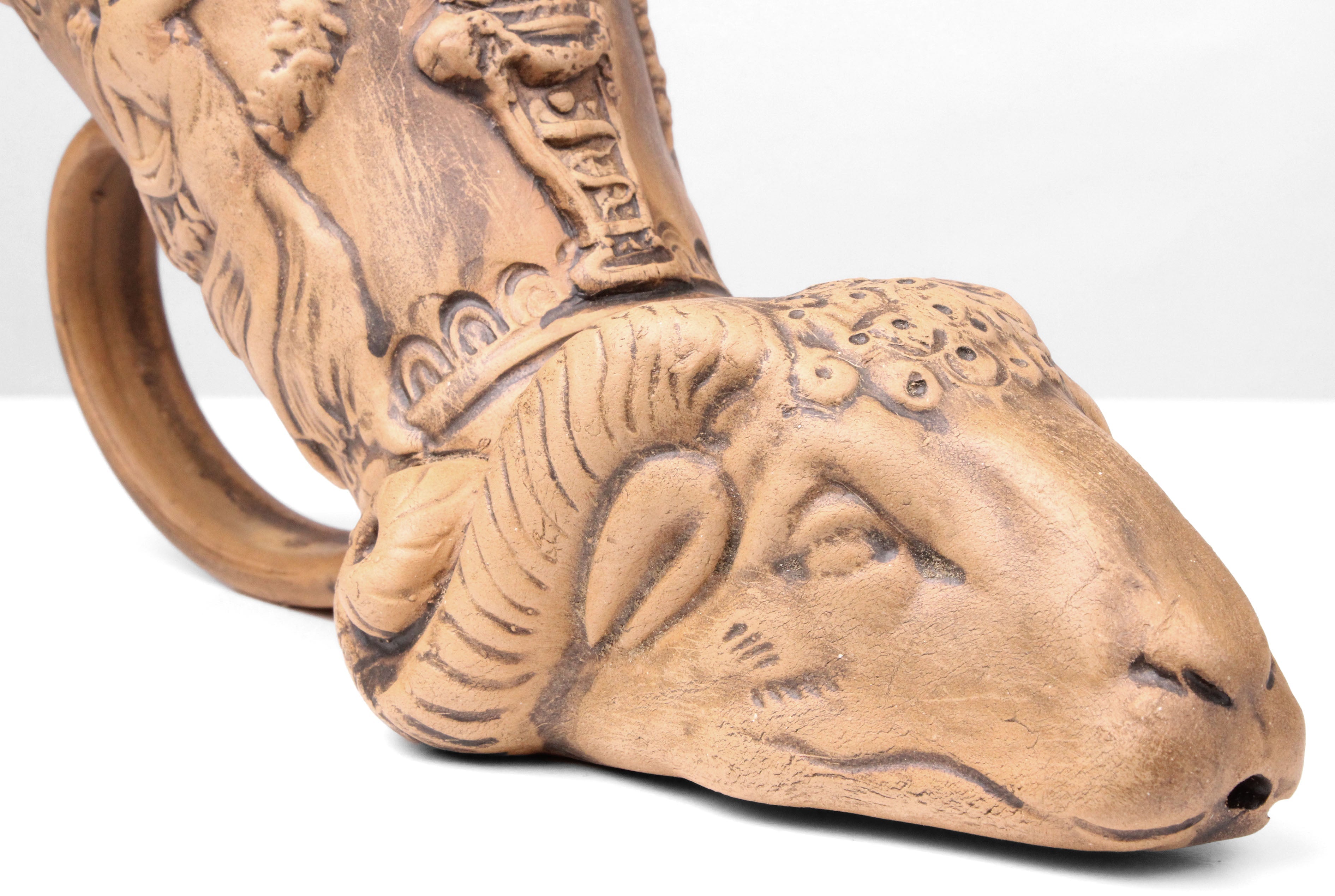 Rhyton Replica with Ram Head pottery Roman ceramic museum reproduction –  The Ancient Home