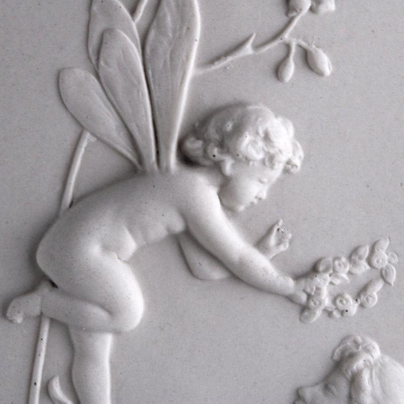 Celestine with Cherub Bas-relief in pair