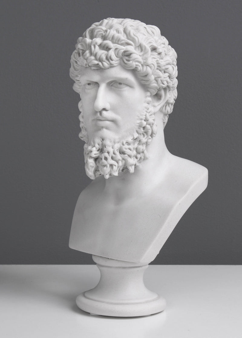 Lucius Verus Bust Sculpture - Roman Emperor (Small)