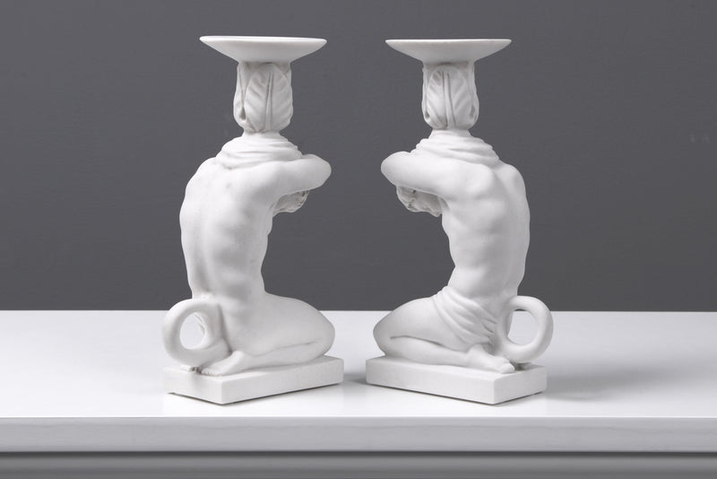 Atlas Candle Holder Statue in Pair (Small)