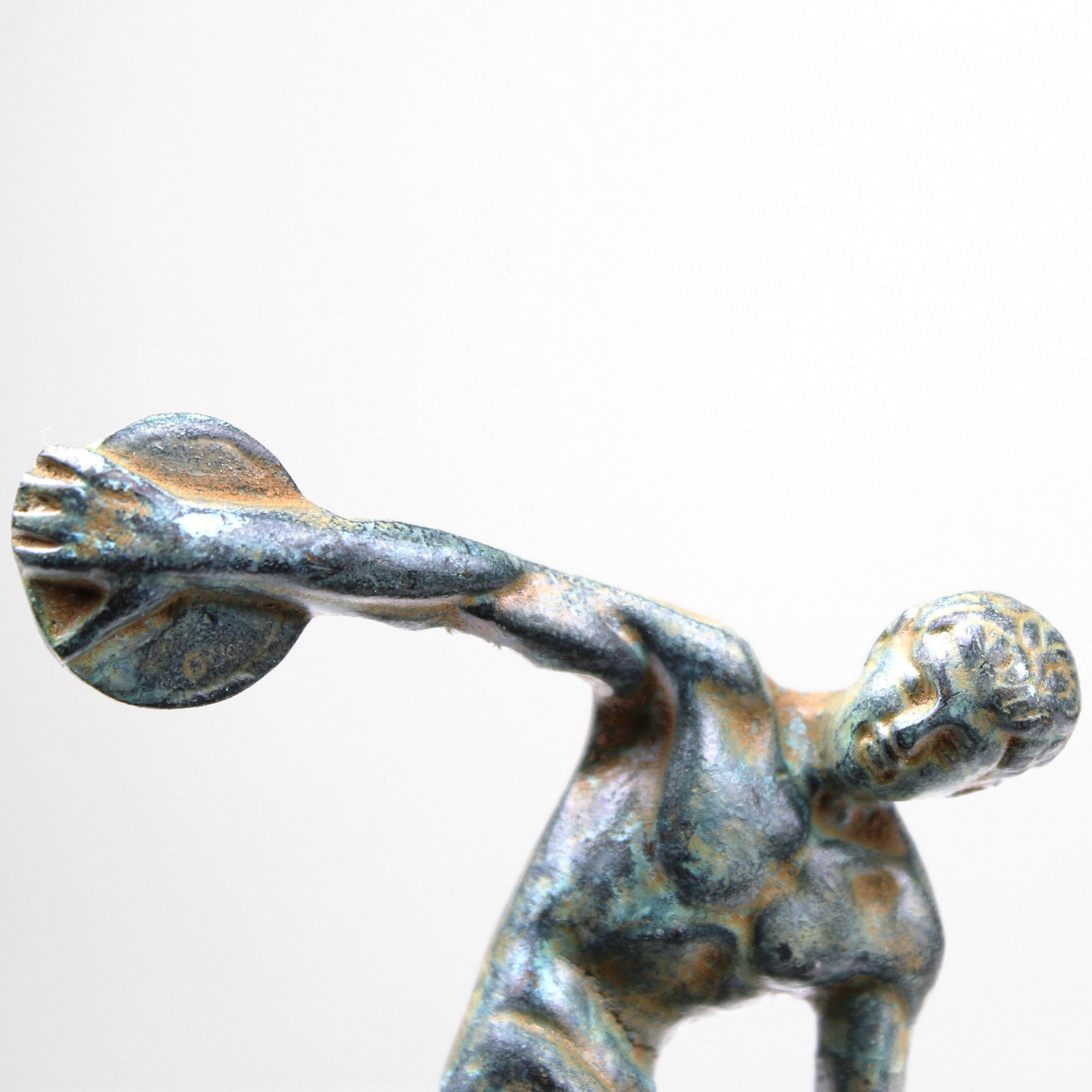 Discobolus Statue (Bronze) small sculpture figurine green – The Ancient ...