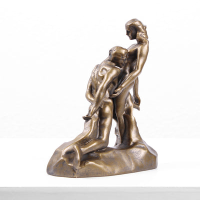 Eternal Idol Statue (Lovers by Rodin) - Cold Cast Bronze Sculpture