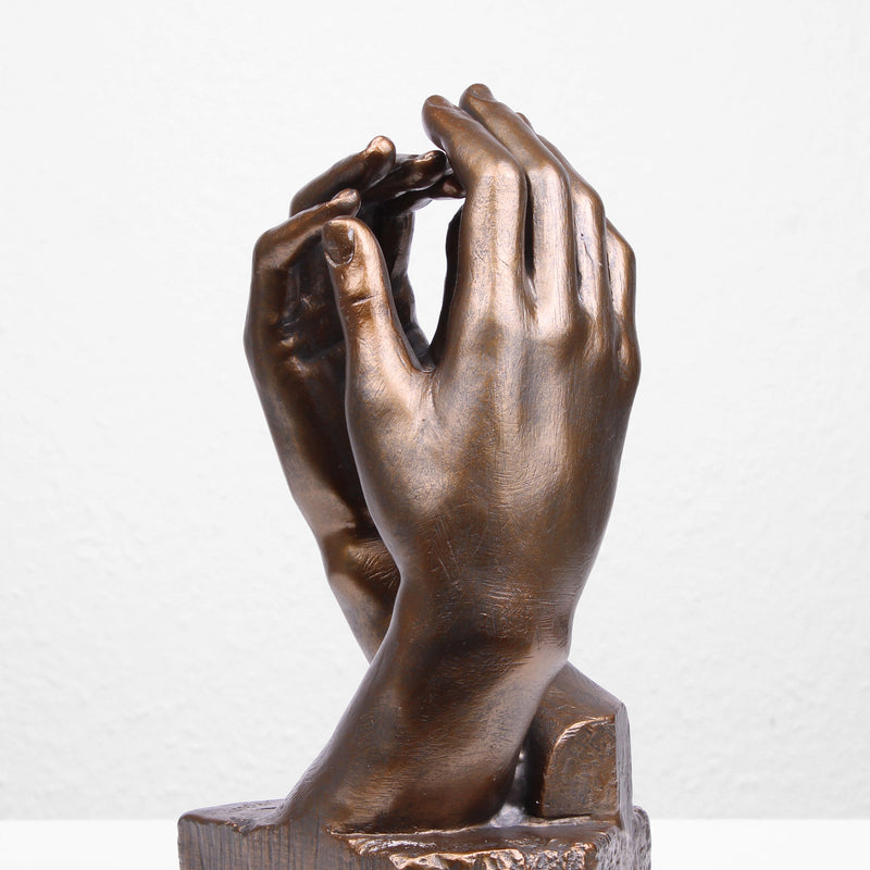 The Cathedral Hand Statue by Rodin (Cold Cast Bronze Sculpture) - Large