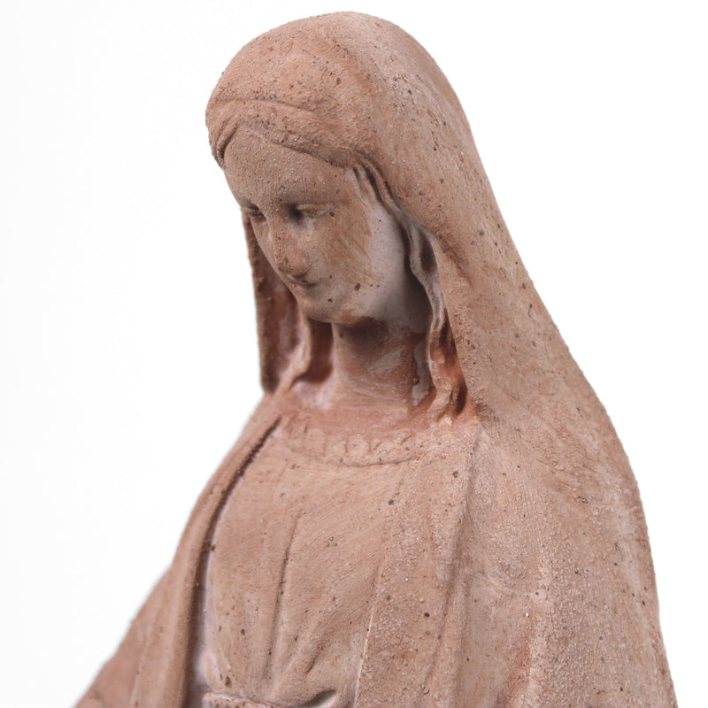 Virgin Mary Garden Statue Terracotta (Small)