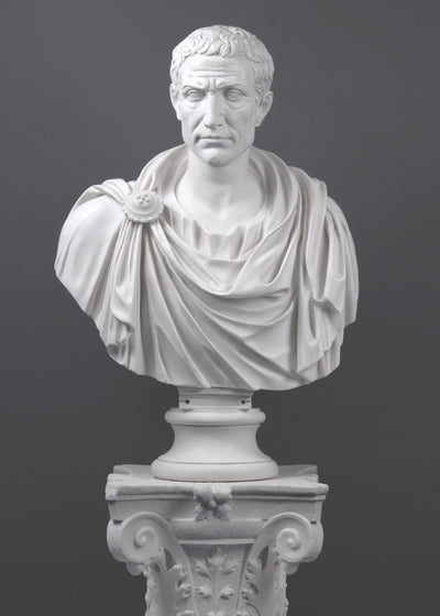 Julius Caesar Bust Sculpture (in Toga)