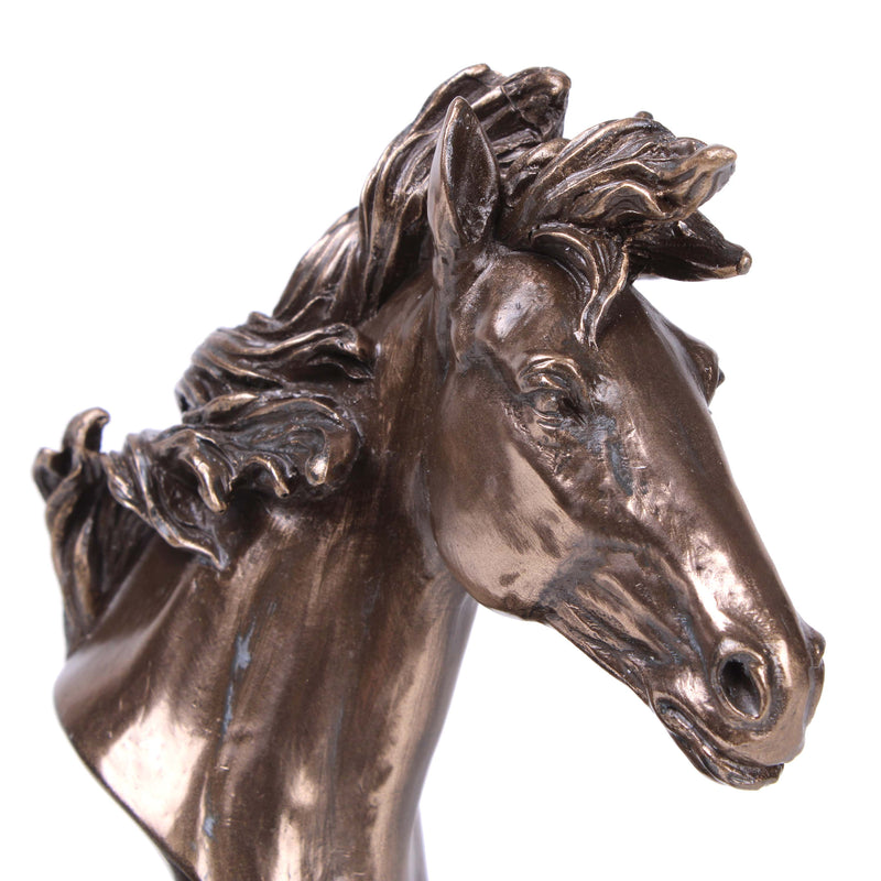 Horse Head Statue (Cold Cast Bronze Sculpture)
