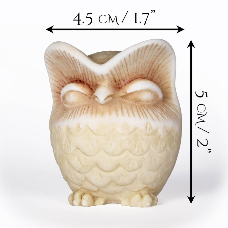 Owl Statue Decor Small Crafted Buho Figurines for Home Decor Accents, Living Room Bedroom Office Decoration, Book Shelf TV Stand Decor - Animal Sculptures Collection BFF Gifts for Birds Lovers
