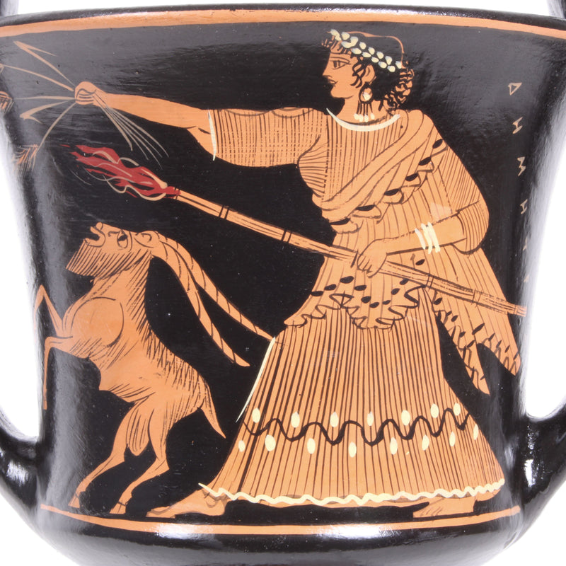 Ancient Greek Red-Figure Kantharos with Demeter and Athena Pottery - The Ancient Home