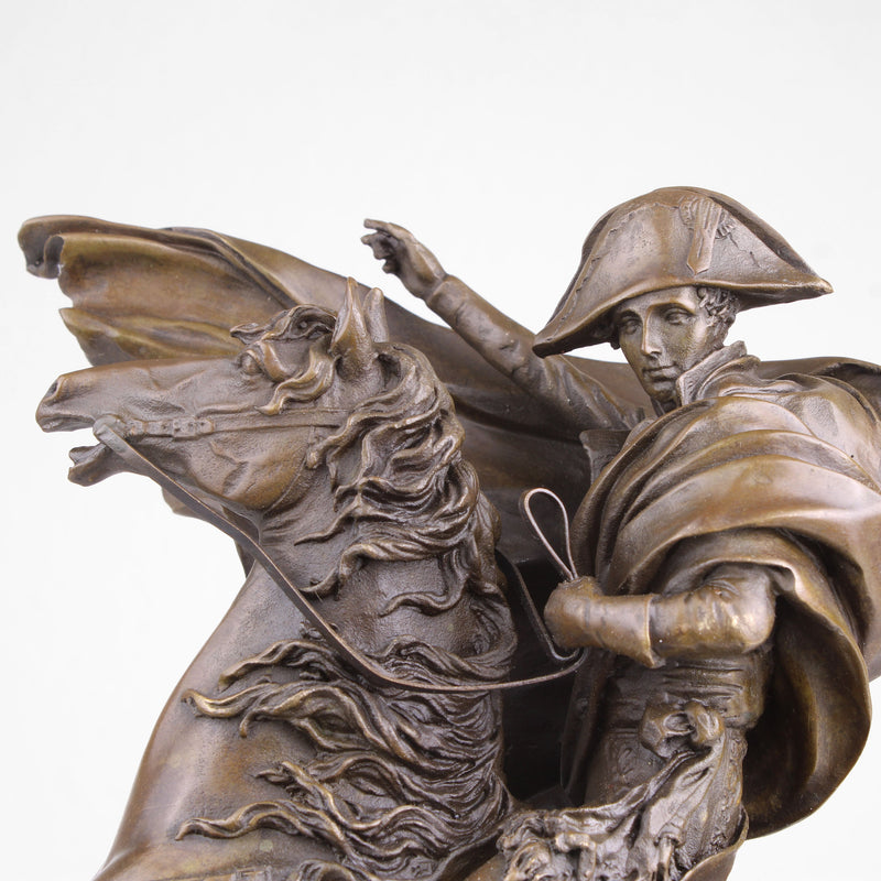 Napoleon Crossing the Alps Statue (Military Horse Rider - Hot Cast Bronze Sculpture)