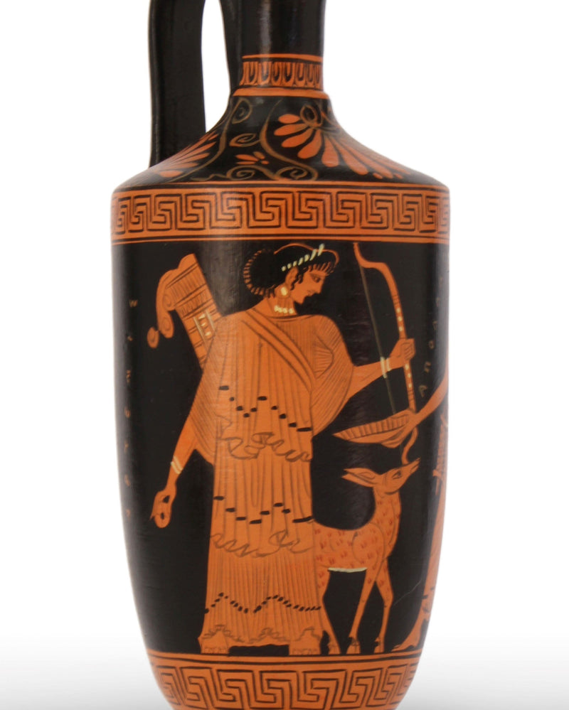 Ancient Greek Red-Figure Lekythos with Artemis and Apollo Pottery - The Ancient Home