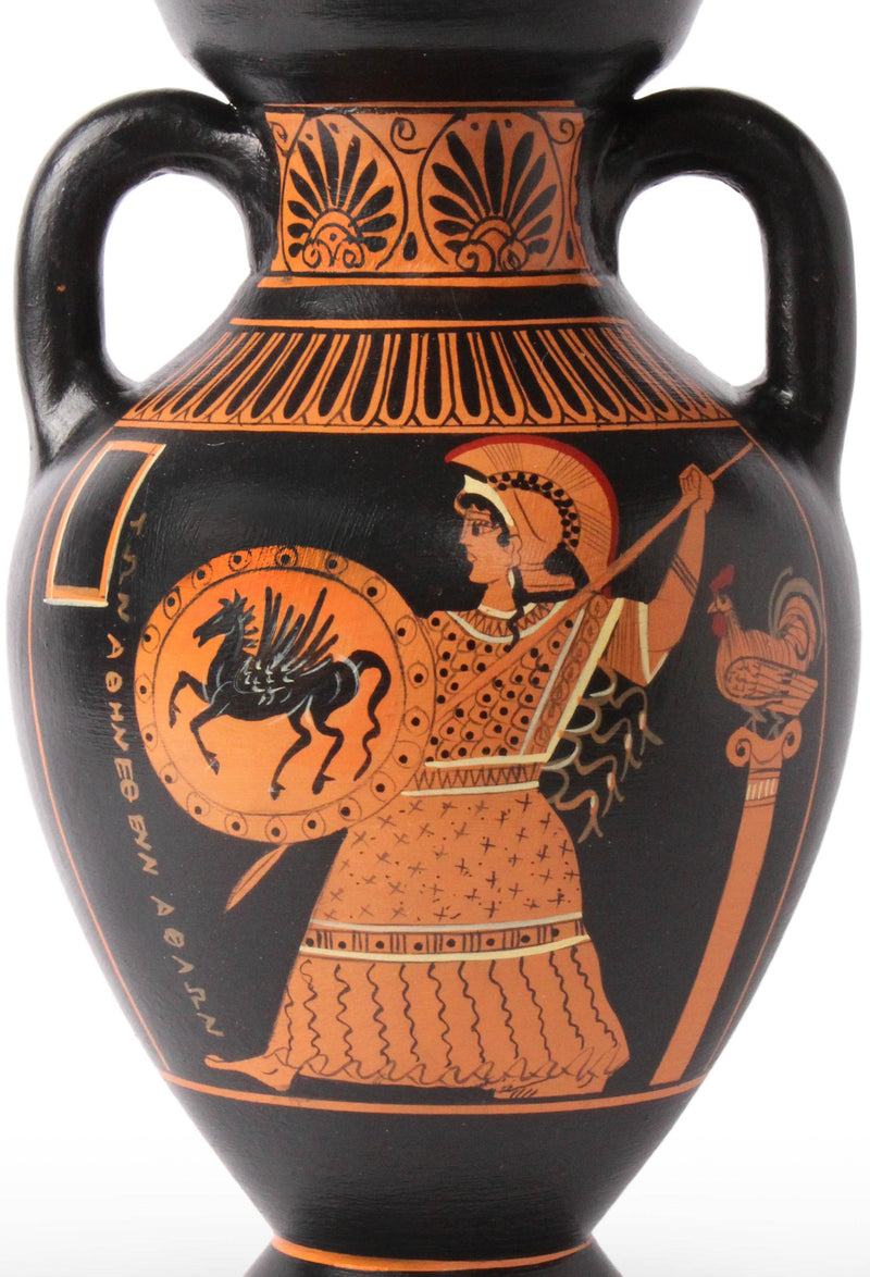 Ancient Greek Red-Figure Panathenaic Amphora Vase with Athena pottery ...