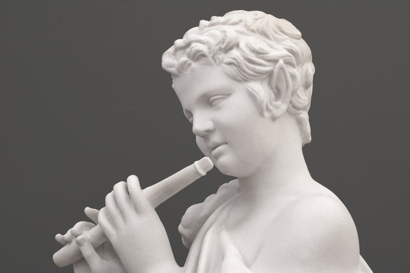 Satyr Playing a Flute Statue (Medium)