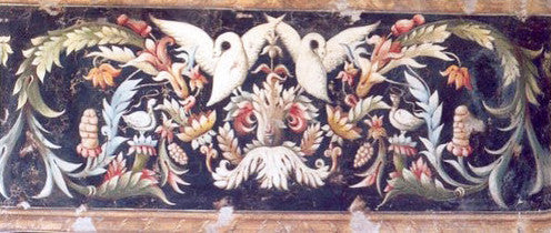Ornamental Frieze in Black Fresco