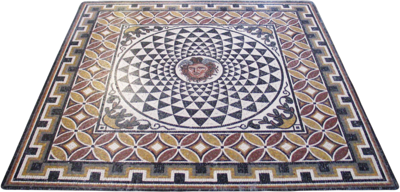 Geometric Mosaic with Medusa Center