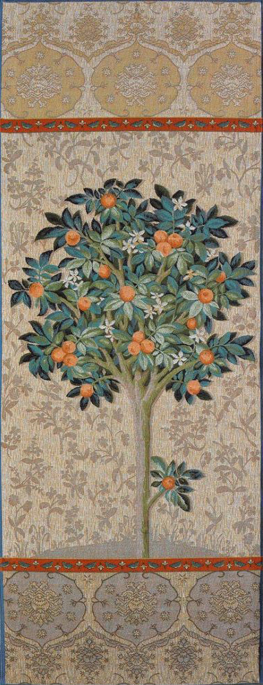 Natural Orange Tree Portiere Tapestry