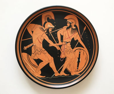 Red-Figure Greek Plate with Achilles and Patroclus - The Ancient Home