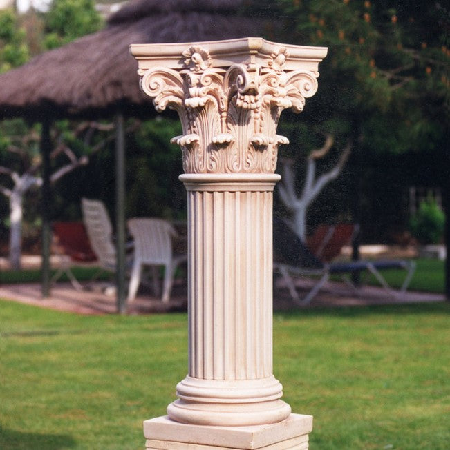 Lot De 4 Chapiteaux Corinthien Sculptés à La Main - Acajou - 6 Pouces - Neufs