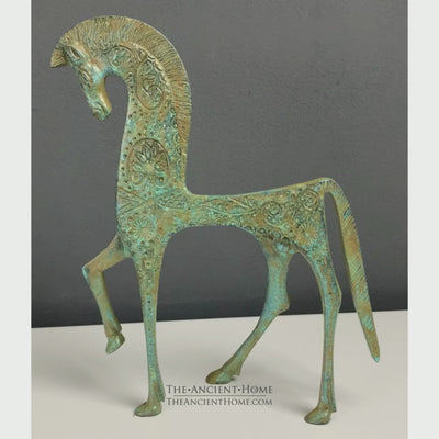 Greek Horse Statue in Bronze