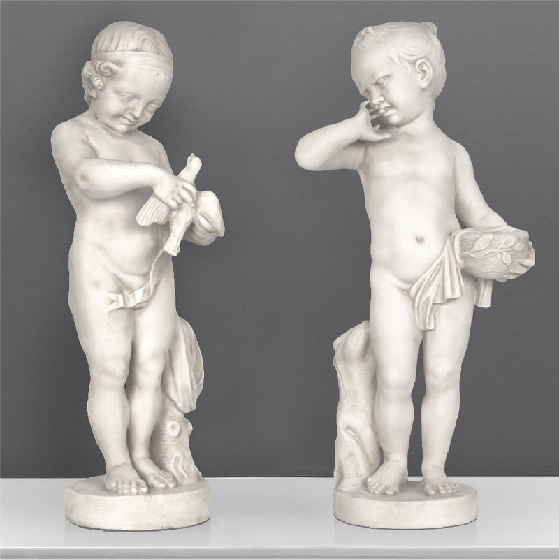 Neoclassical Children Pair Statue (Medium)
