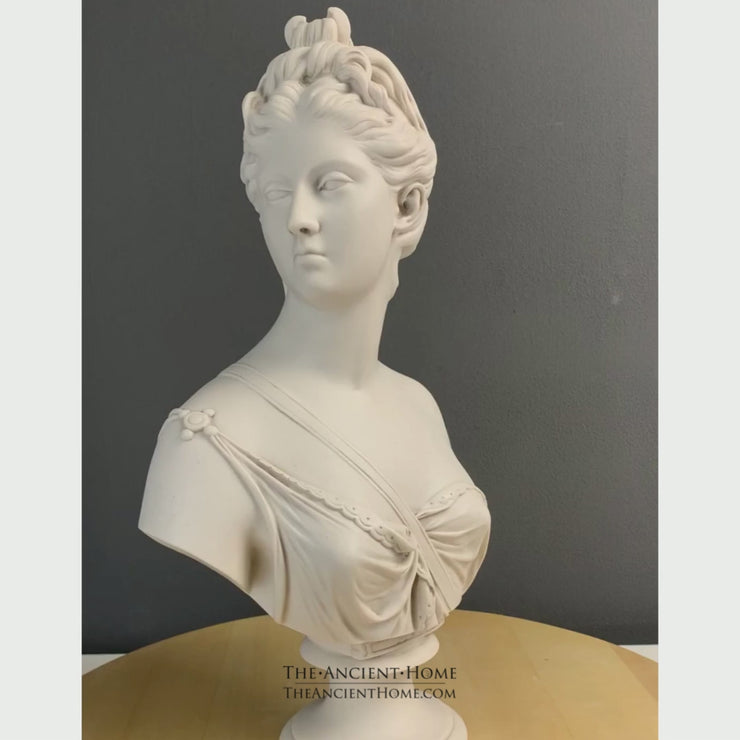 Diana Bust Statue Figurine Sculpture Accs Artwork White