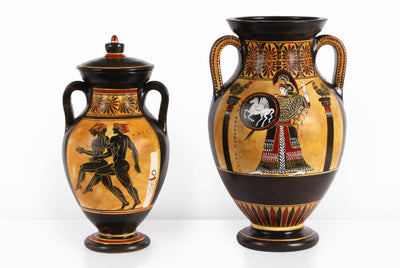 Ancient Greek Black-Figure Belly Amphora with Ajax and Achilles